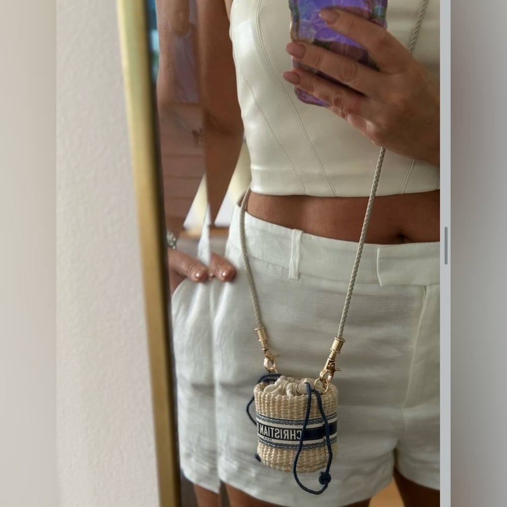 🛍️Dior Blue Crossbody Bag …and hat with a ribbon with a logo ( gift) - Picture 8 of 11